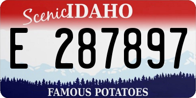 ID license plate E287897