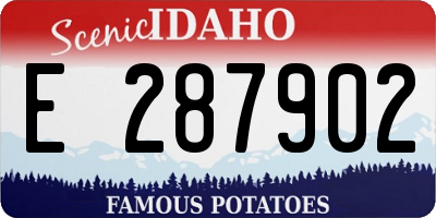 ID license plate E287902