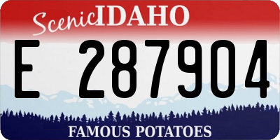 ID license plate E287904