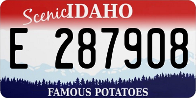 ID license plate E287908