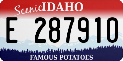 ID license plate E287910