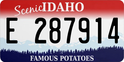 ID license plate E287914