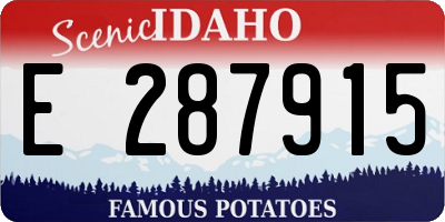 ID license plate E287915