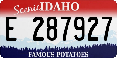 ID license plate E287927