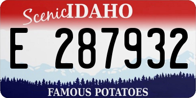 ID license plate E287932