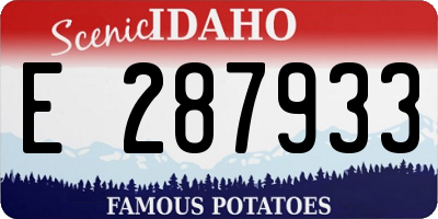 ID license plate E287933