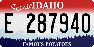 ID license plate E287940