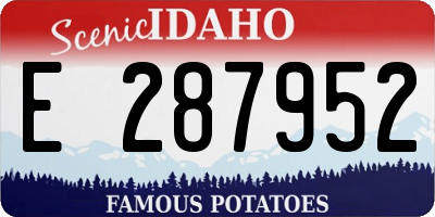 ID license plate E287952