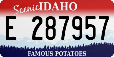 ID license plate E287957