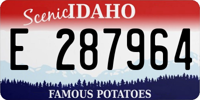 ID license plate E287964