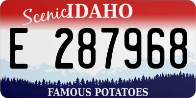 ID license plate E287968
