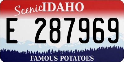ID license plate E287969