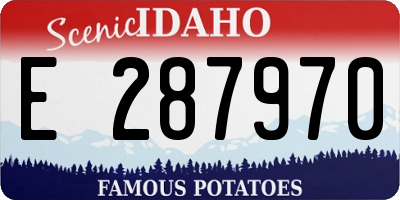 ID license plate E287970