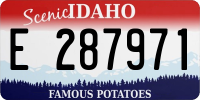 ID license plate E287971