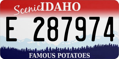 ID license plate E287974