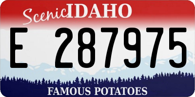 ID license plate E287975