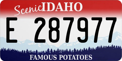 ID license plate E287977