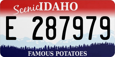 ID license plate E287979
