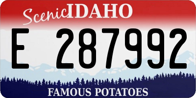 ID license plate E287992
