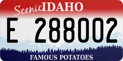 ID license plate E288002