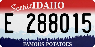 ID license plate E288015