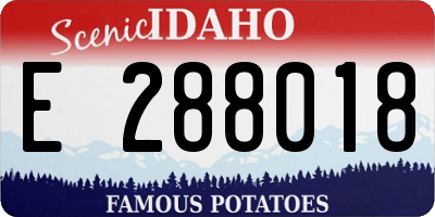 ID license plate E288018