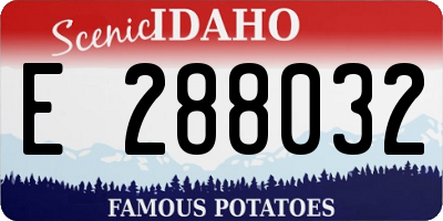 ID license plate E288032