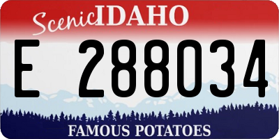 ID license plate E288034