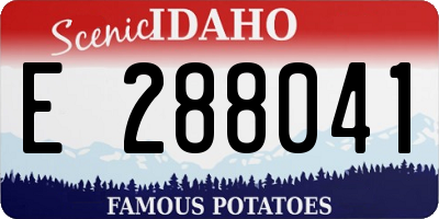 ID license plate E288041