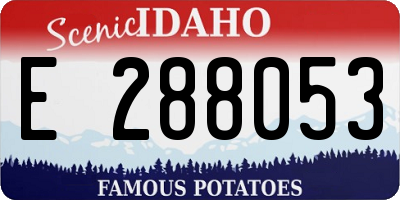 ID license plate E288053