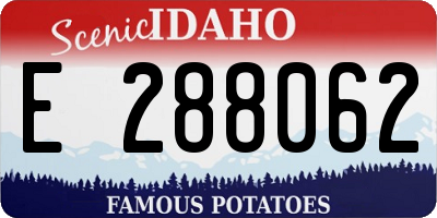 ID license plate E288062