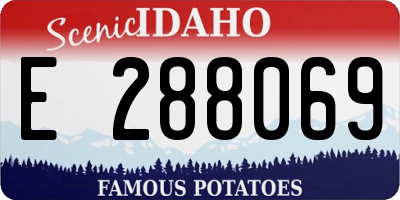 ID license plate E288069