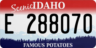 ID license plate E288070