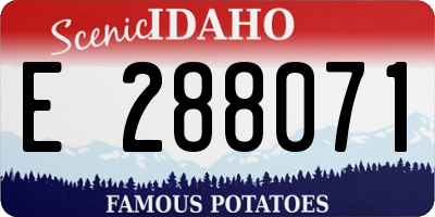 ID license plate E288071