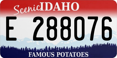 ID license plate E288076