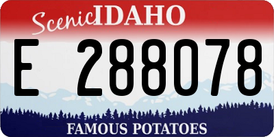 ID license plate E288078