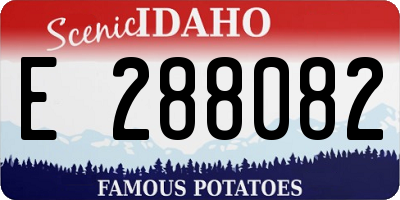 ID license plate E288082