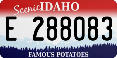 ID license plate E288083