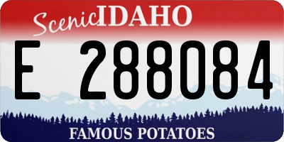 ID license plate E288084