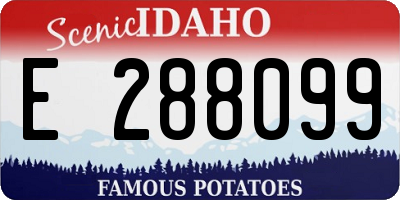 ID license plate E288099