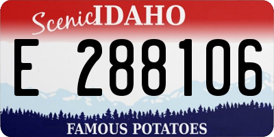 ID license plate E288106