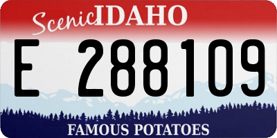 ID license plate E288109