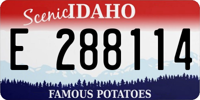 ID license plate E288114