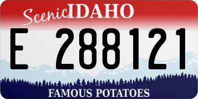 ID license plate E288121
