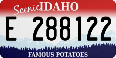 ID license plate E288122