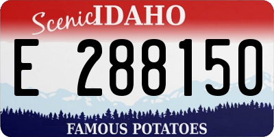 ID license plate E288150