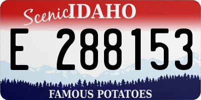ID license plate E288153