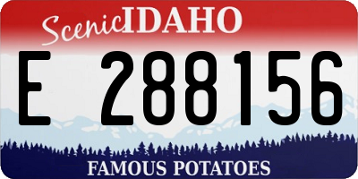 ID license plate E288156