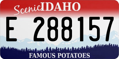 ID license plate E288157