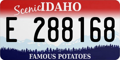 ID license plate E288168